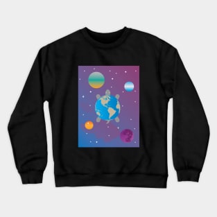 Turtle Earth Solar System Crewneck Sweatshirt